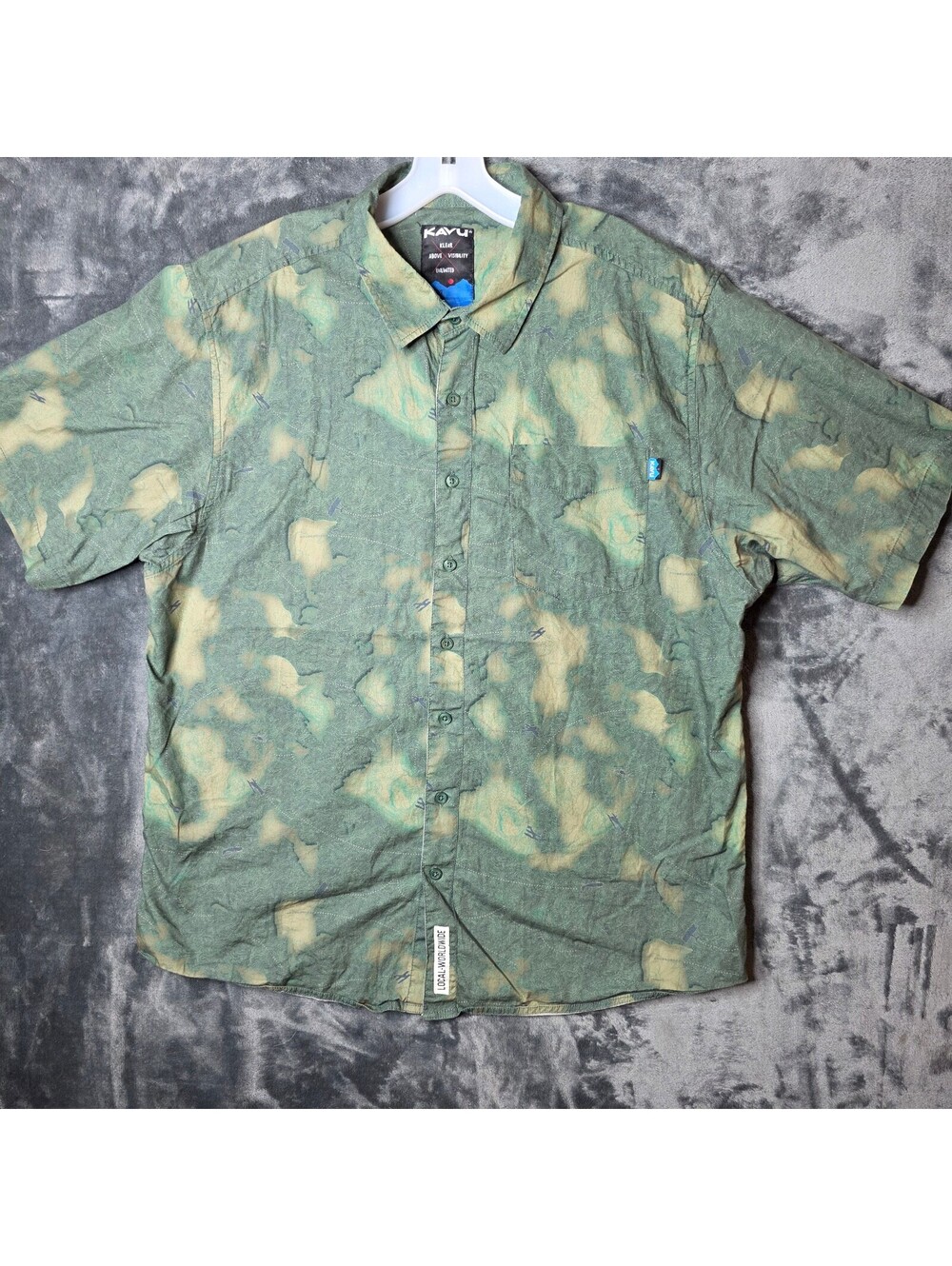 Kavu The Jam Mens Short Sleeve Button Up Sz XL